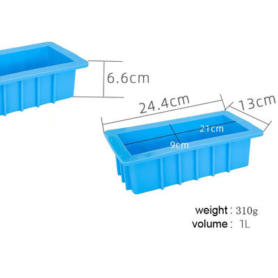 Cetakan Kue Roti Silikon Persegi Panjang 1L 24.4x13x6.6cm Non Lengket