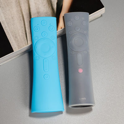 Tahan Debu TV Silicone Remote Cover Anti Slip Biru Bening Warna Merah