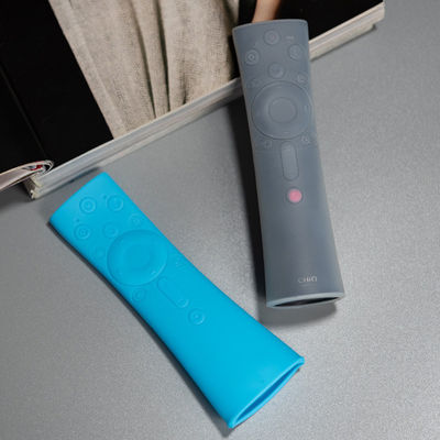 Tahan Debu TV Silicone Remote Cover Anti Slip Biru Bening Warna Merah