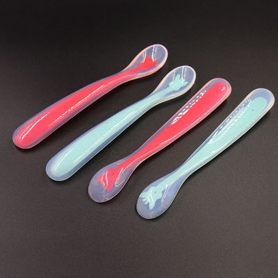 Tidak Beracun Silicone Rubber Perlengkapan Sendok Untuk Makan Praktis