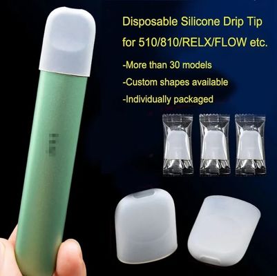 Disposable 810 510 Silicone Rubber Supplies Drip Tip Tahan Lama Untuk Rokok E