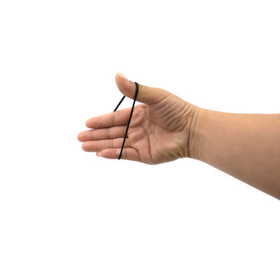 Persediaan Karet Silikon Tahan Lama yang Dapat Digunakan Kembali Karet Gelang Untuk Rambut Warna Hitam
