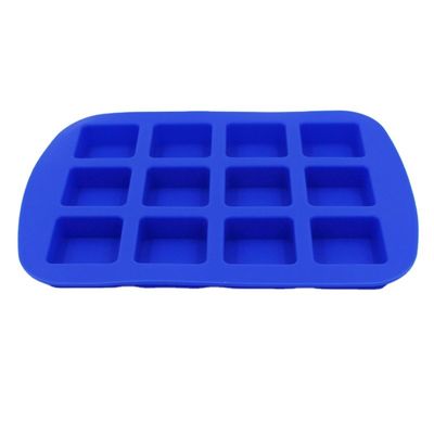 Whiskey Cube Silicone Ice Mold Fleksibel 12 Rongga Dapat Digunakan Kembali Tahan Lama