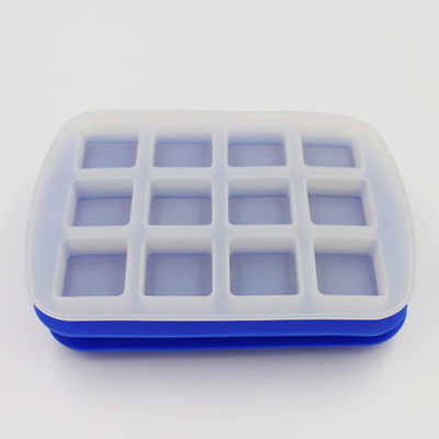 Whiskey Cube Silicone Ice Mold Fleksibel 12 Rongga Dapat Digunakan Kembali Tahan Lama