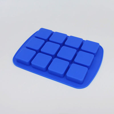 Whiskey Cube Silicone Ice Mold Fleksibel 12 Rongga Dapat Digunakan Kembali Tahan Lama