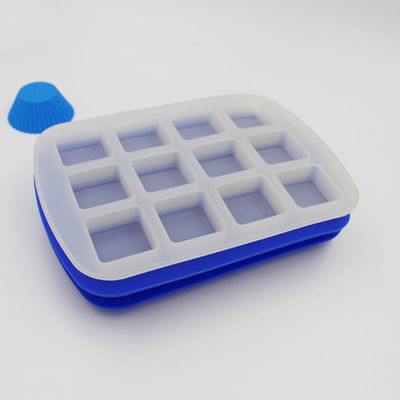 Whiskey Cube Silicone Ice Mold Fleksibel 12 Rongga Dapat Digunakan Kembali Tahan Lama