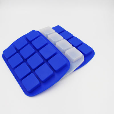 Whiskey Cube Silicone Ice Mold Fleksibel 12 Rongga Dapat Digunakan Kembali Tahan Lama