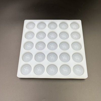 Baki Cetakan Permen Silikon Es Bulat Dapat Digunakan Kembali 25 Rongga Diameter 35mm