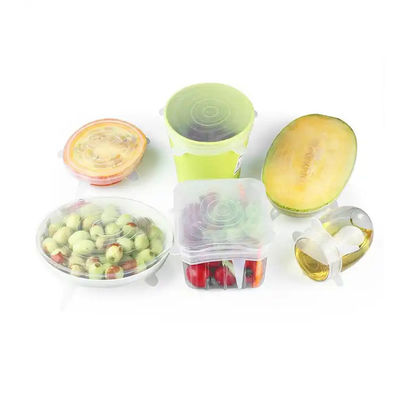 Tutup Peregangan Silikon Food Grade Reusable Untuk Mangkuk Dapat Didaur Ulang