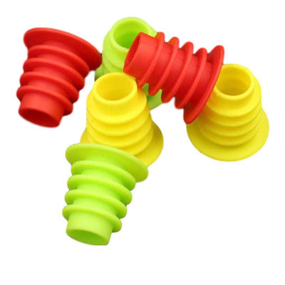 Multicolor Wine Silicone Bottle Stopper Tidak Berbau Dapat Digunakan Kembali Tahan Lama