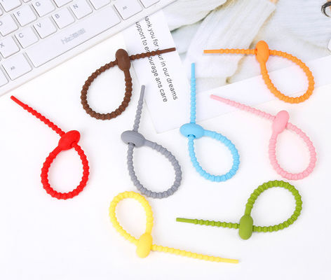 Persediaan Karet Silikon Multiscene Hambar Dasi Kabel Untuk Mengikat Dapat Digunakan Kembali