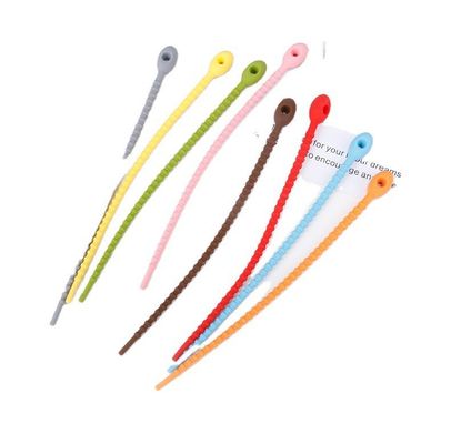 Persediaan Karet Silikon Multiscene Hambar Dasi Kabel Untuk Mengikat Dapat Digunakan Kembali
