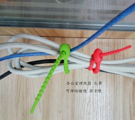 Persediaan Karet Silikon Multiscene Hambar Dasi Kabel Untuk Mengikat Dapat Digunakan Kembali