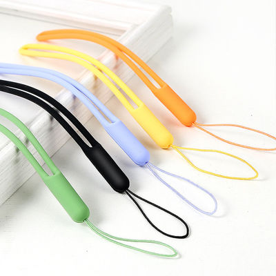 Tali Telepon Silikon Portabel yang Dapat Dicuci, Panjang Lanyard Ponsel Silikon 19cm