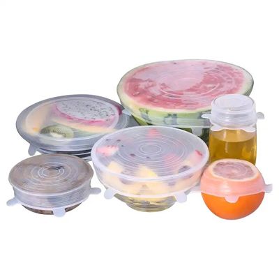 Penutup Pelindung Silikon Peregangan yang Dapat Digunakan Kembali Tidak Berbau Untuk Makanan